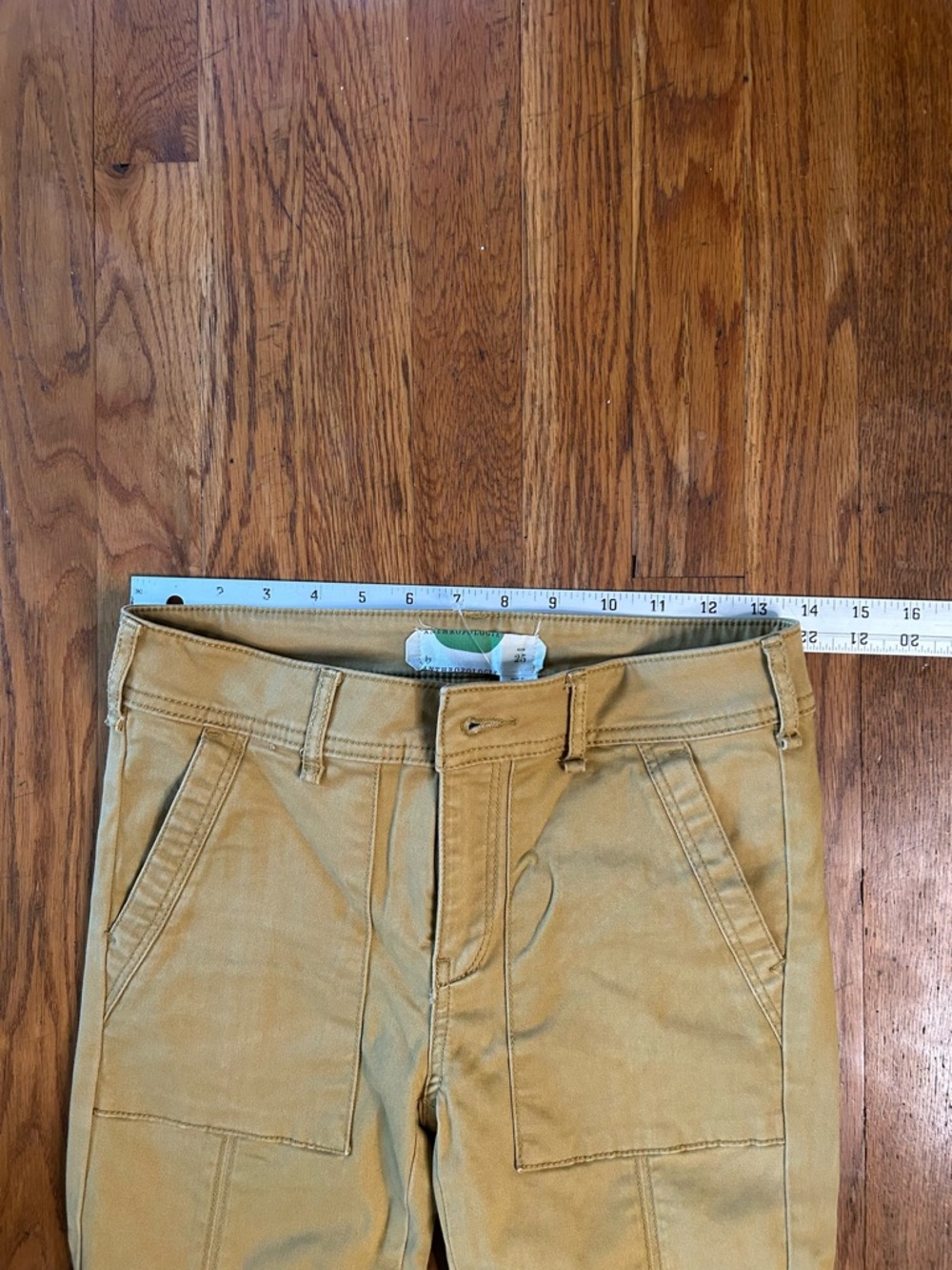 Anthropologie Mustard Utility Skinny Ankle Pants Size 25 - Picture 3 of 7